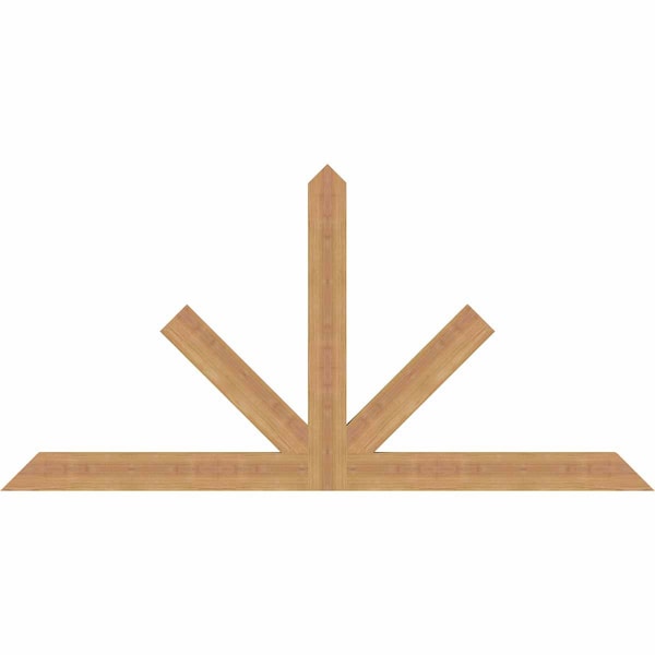 Ekena Millwork Saratoga Timber Gable Bracket, Western Red Cedar, 60"W x 30"H x 1 1/2"D x 3 1/2"F, 12/12 Pitch GBW060X30X0204SAR00SWR - main